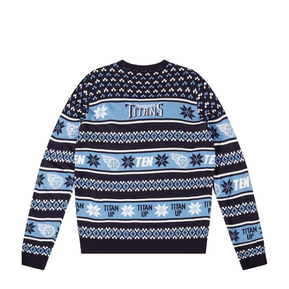 FOCO NFL Team Big Logo Ugly Sweater Titans Size Small NEW